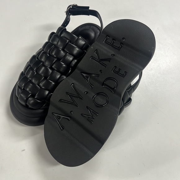 A.W.A.K.E. MODE Women's Wilma Chubby Sport Mule in Black new 6 - Picture 5 of 6